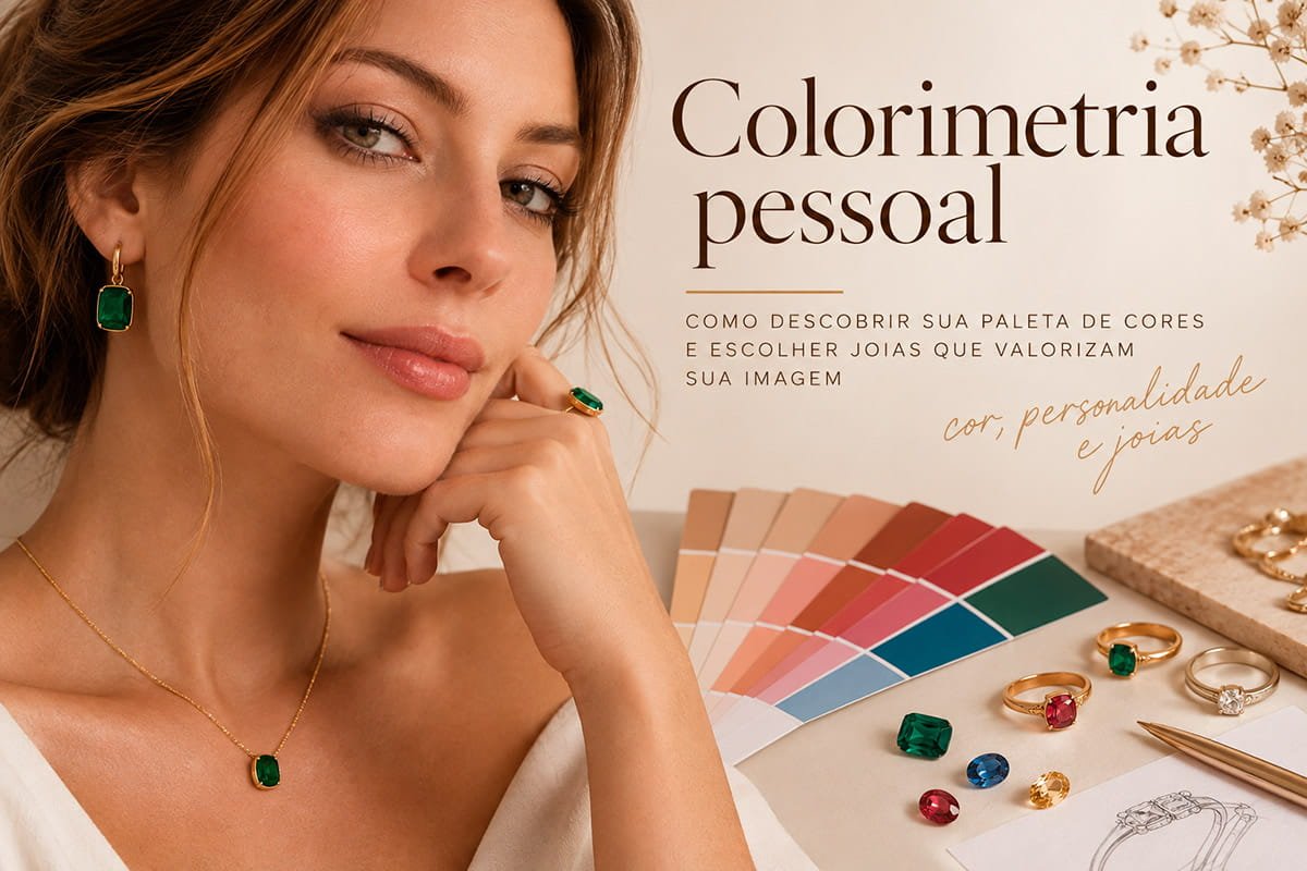 Leia mais sobre o artigo Colorimetria pessoal: como descobrir sua paleta de cores e escolher joias que valorizam sua imagem