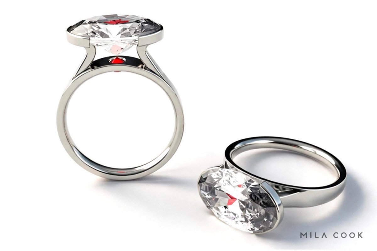 Leia mais sobre o artigo Design de Joias: criação de anel autoral com diamante e rubi
