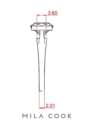 Estudo proporcional do diamante e do rubi para desenvolvimento do anel